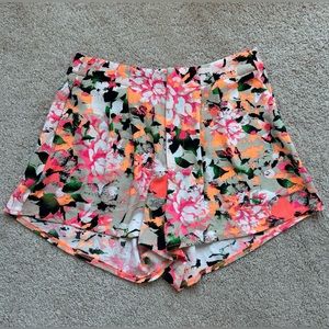 Mika & Gala Neon Floral Printed Shorts